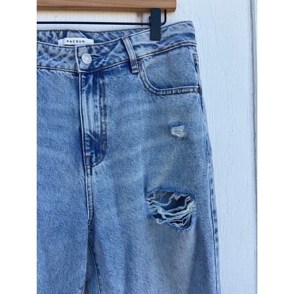PacSun Mom Jean, Ripped Knees, Distressed, Size 27‎ - Picture 4 of 5